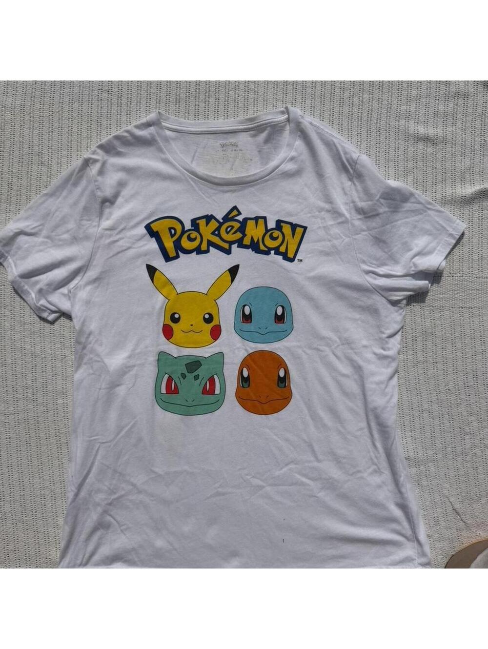 Pokémon Graphic T-Shirt with Pikachu, Squirtle, Bulbasaur, and Charmander